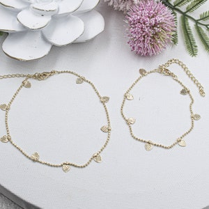 18k Gold Filled Sweet Shiny Strawberry Anklet & Bracelet Set