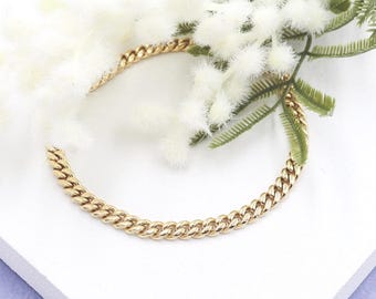 Cuban Link Anklet: Open Box Closer Cuban Links Anklets, 14k Gold Filled