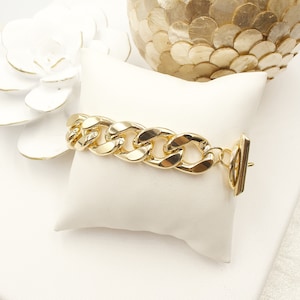 Bracelet 18k Gold Filled "Thick Chain With Toggle Clasp"