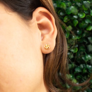 18K Gold Filled Petite Knot Stud Earrings