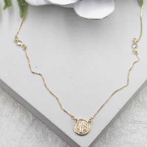 18k Gold Filled Saint Benedict Medal Necklace