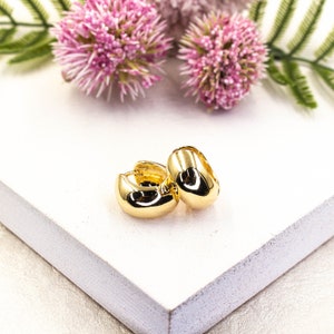 18k Gold Filled Chunky Huggie Earrings