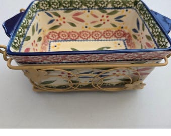 Plat de cuisson vintage Tara Old World, 1 pte avec grille, Temp-Tations