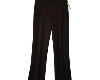 Vtg Alberto Makali Wool Blend Pull-On Pants Flared Womens Size 12 Brown NWT 158