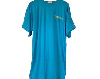 St. Eve Sleep Shirt Bloomies Graphic Women One Size Blue NWT  Vintage