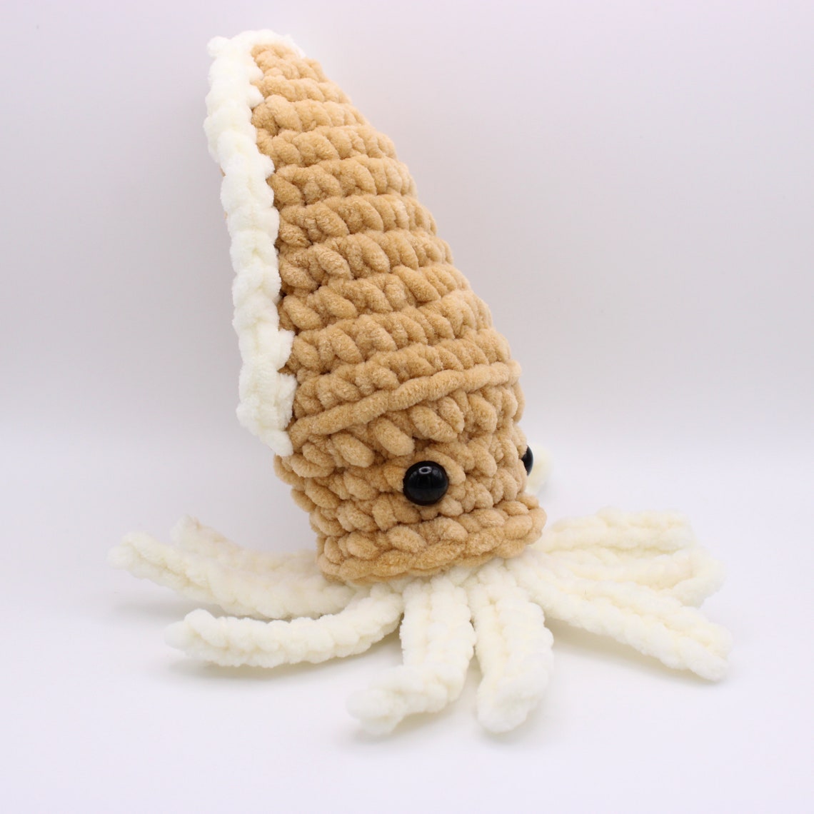 Chunky Chenille Cuttlefish Crochet Pattern: No Sew Amigurumi (digital ...