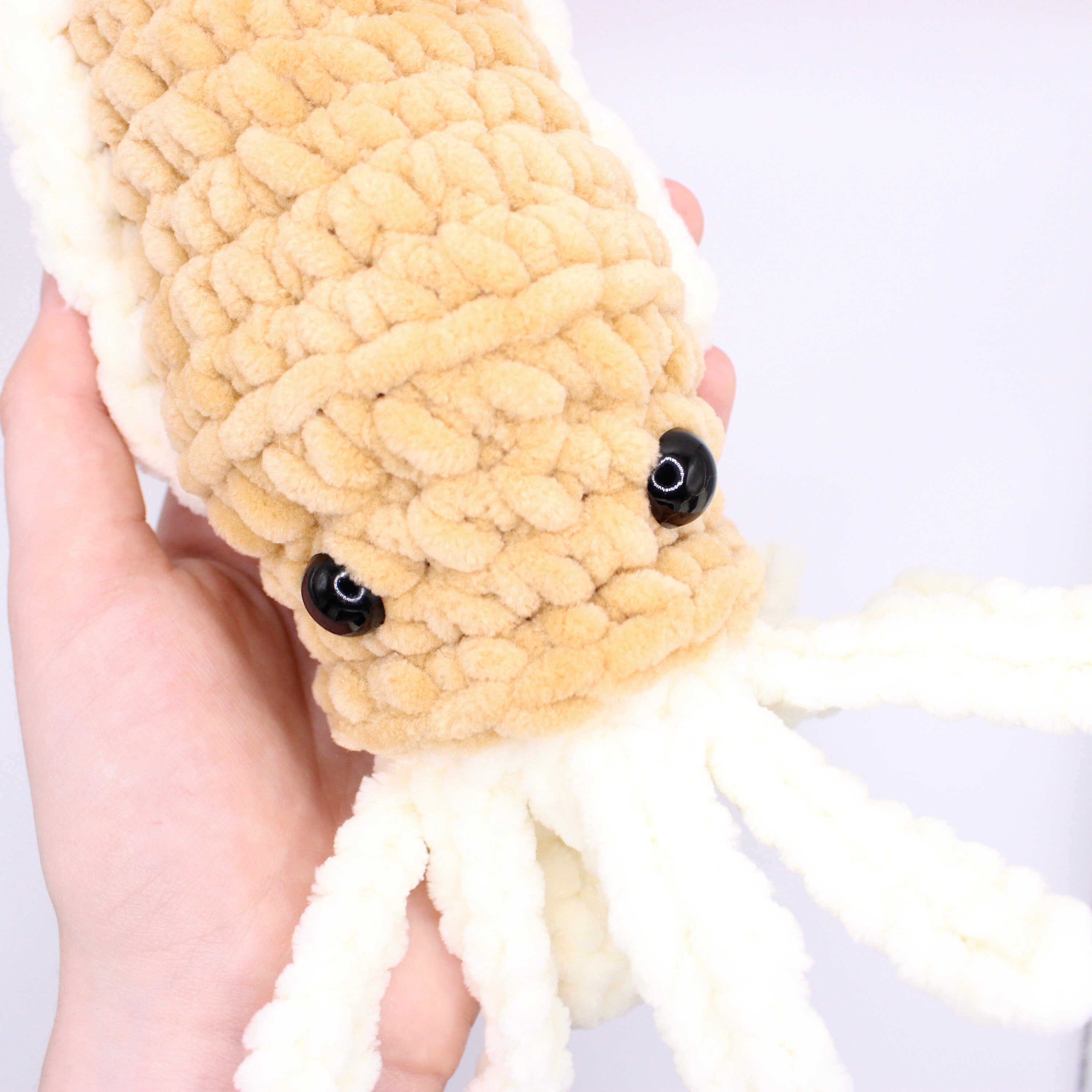 Chunky Chenille Cuttlefish Crochet Pattern: No Sew Amigurumi (digital ...