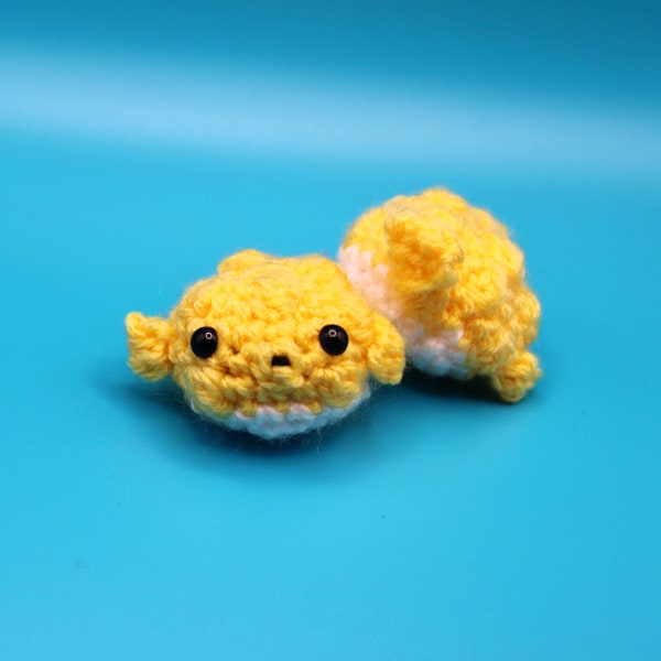 Crochet Pufferfish Plushie // With Optional Keyring // Handmade Amigurumi Plush // Cute Gift for Puffer Fish Lovers | MyQueerGifts
