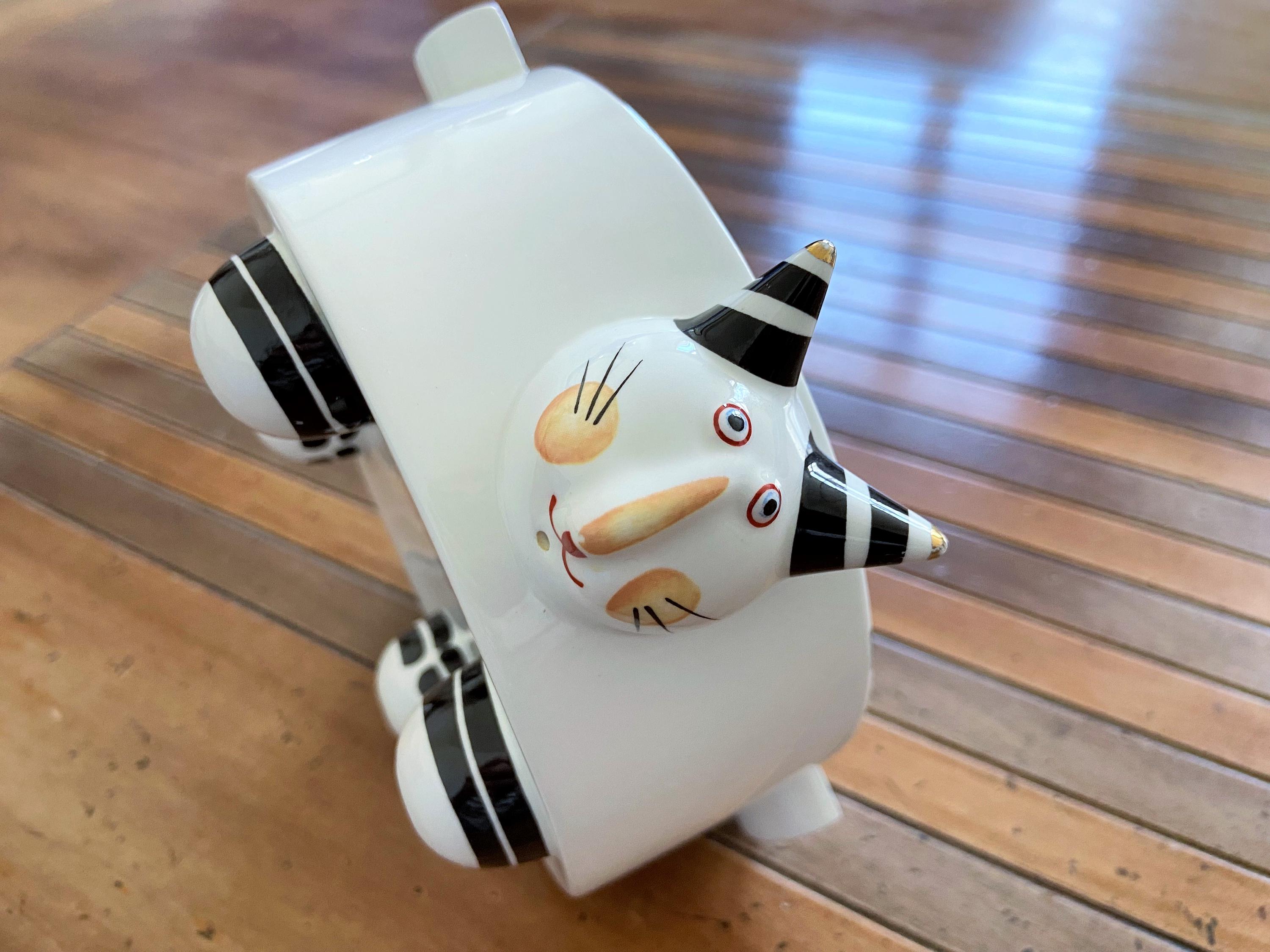 ビレロイ＆ボッホの磁器製猫の灰皿 / ローズマリー・ベネディクトの