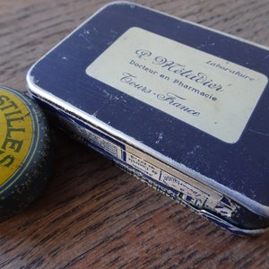 Boîtes anciennes cachets Kalmine et pastilles Vichy-étoiles Vintage tin boxes Boîtes métalliques de collection image 6