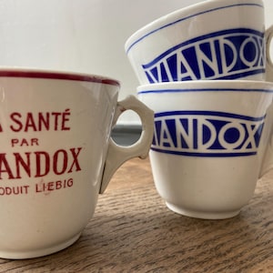 Viandox Mugs from the 1920s/50s - Antique Advertising Mugs - Bistro Items - Antique French Bistrot Viandox - Viandox Coffee Cup