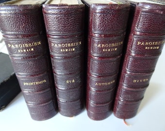 Coffret Paroissien Romain des 4 saisons, Tours, France 1878 - Antique Missel Books - Latin Missel