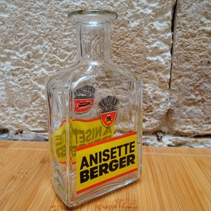 Anisette Berger karaf - Reclame waterkaraf - Bistro waterkaraf - Franse vintage kruik water