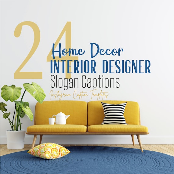 24 Home Decor Interior Designer Instagram Captions Travel - Etsy ...