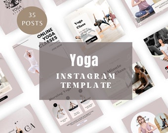 35 Servizi di yoga Modello di post Instagram modificabile studio di yoga
