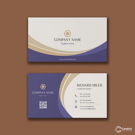 Business Card Template, INSTANT DOWNLOAD, Business Cards, Editable Business  Card Design, Printable Business Cards Try Before You Buy 