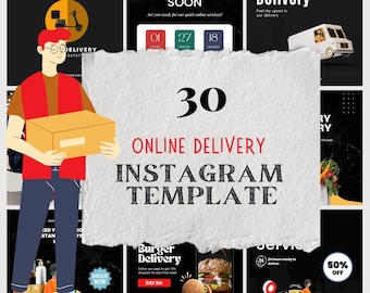 30 Pacchetto di servizi di consegna online per social media consegna di cibo servizio di consegna espressa consegna con corriere, piccoli pacchi, merci, logistica