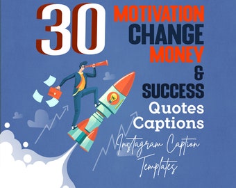 30 Motivation change money & success Instagram captions, Instagram post