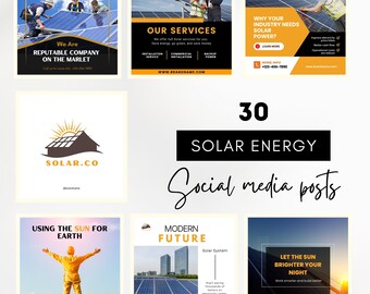 30 modelli di post Instagram modificabili per servizi di energia solare energia solare
