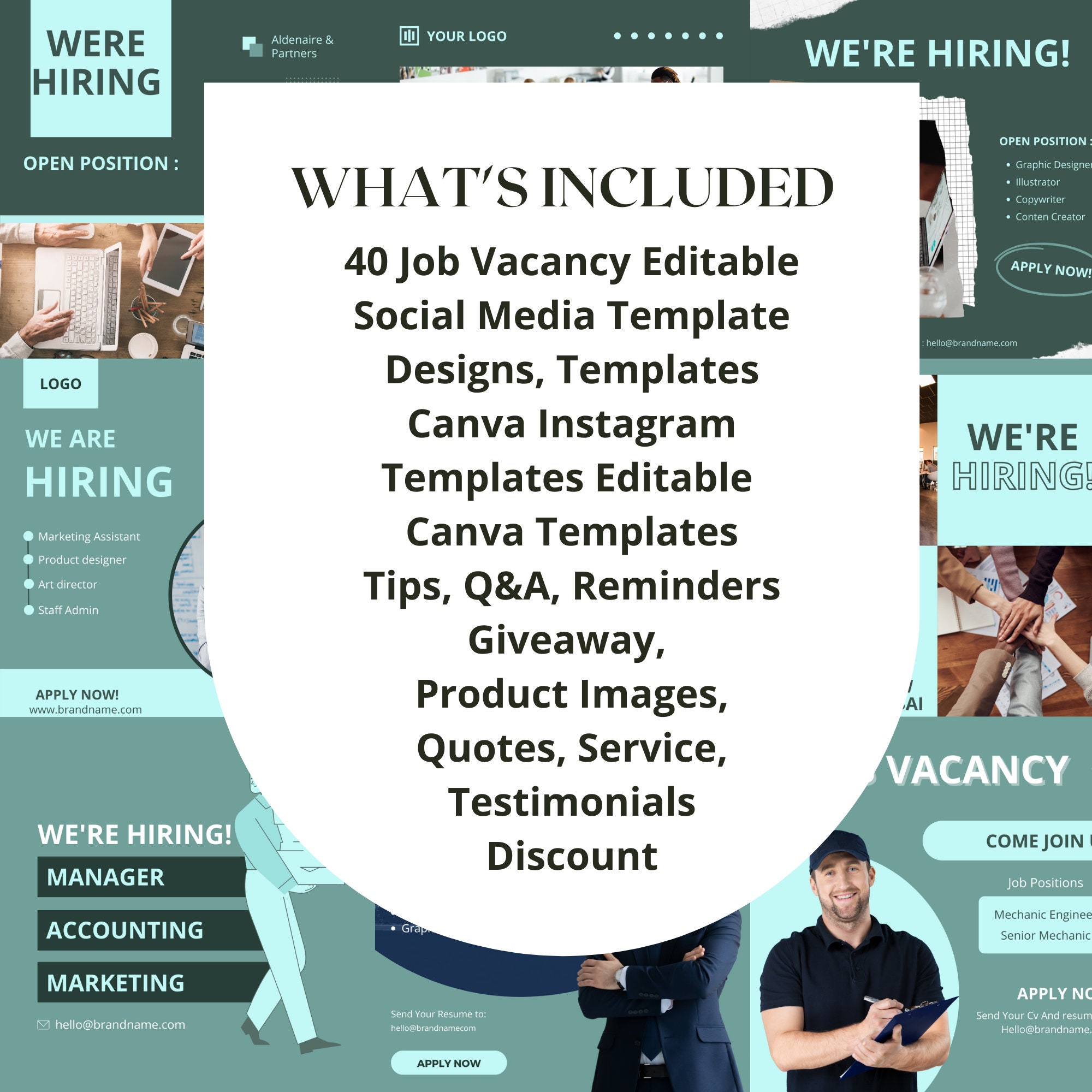 40 Job Vacancy Instagram Post Templates Graphic Designers - Etsy