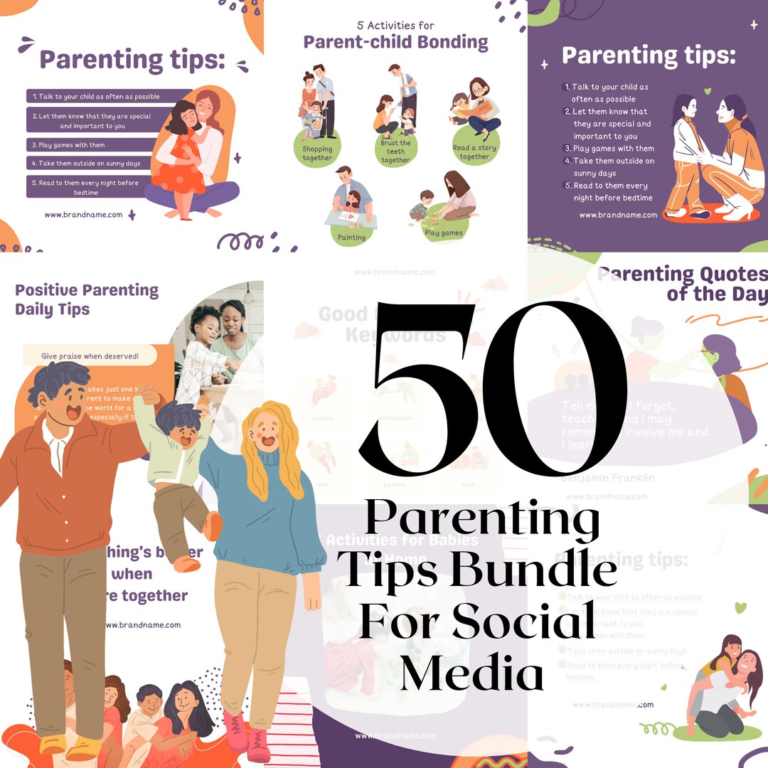 50 Parenting Tips Social Media Posts Templates Education Templates From ...