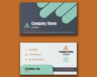 Agency Business Cards Template Clean Layout Business Card Template Vector