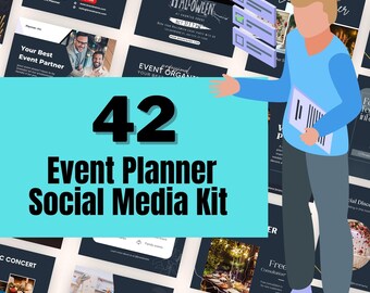 42 Servizi di pianificazione eventi Modello di post Instagram modificabile per wedding planner