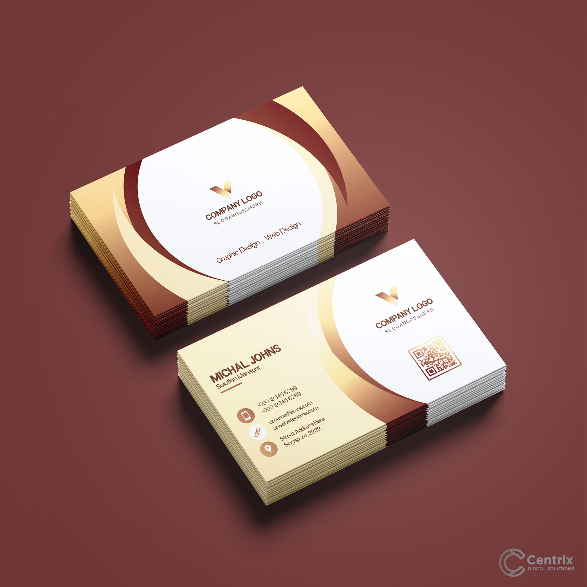 Restaurant Business Card Template Design Business Cards Business Card