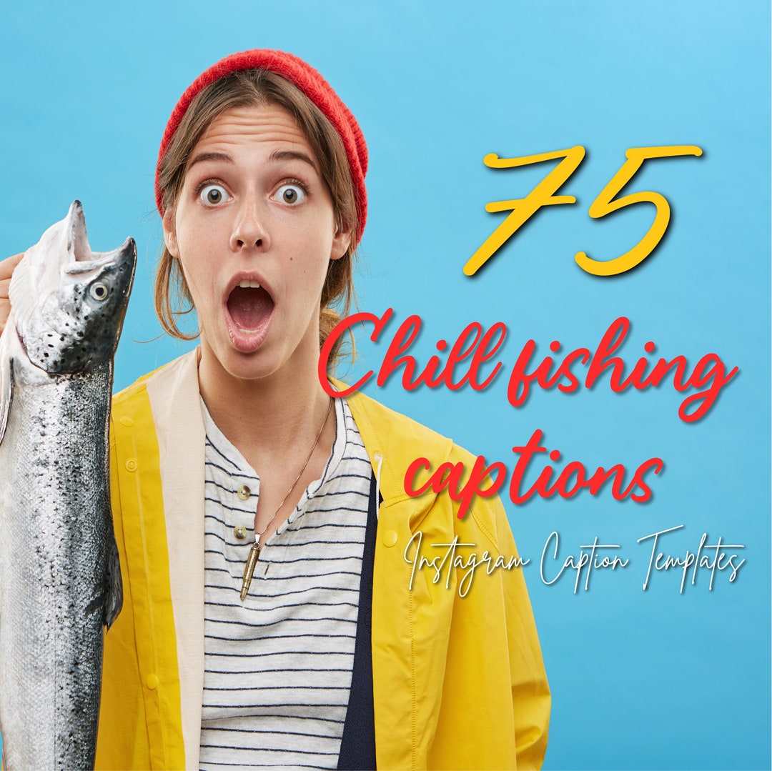 75 Fishing Instagram Captions Fishing Shop Fishing Supplies Canva Templates Etsy