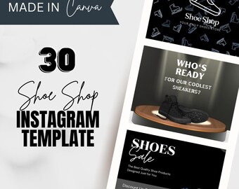 Modello di 30 servizi di negozio di scarpe per marchi di calzature Instagram Post