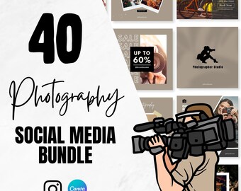 40 Servizi fotografici Modello di post Instagram modificabile Negozio di fotocamere