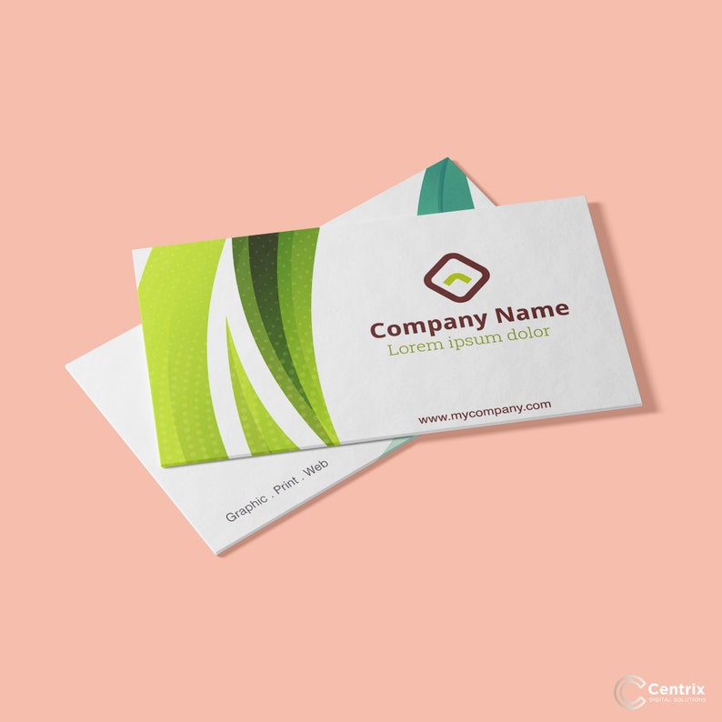 Herbalist Business Card Template Color Wave Style Design Chic Card