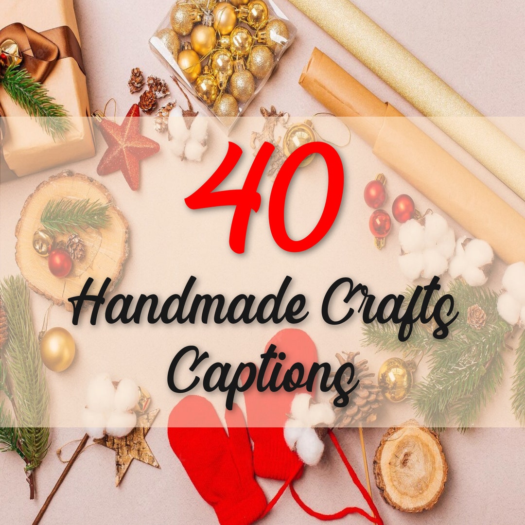 40 Handmade Crafts Instagram Captions DIY Store Facebook Canva