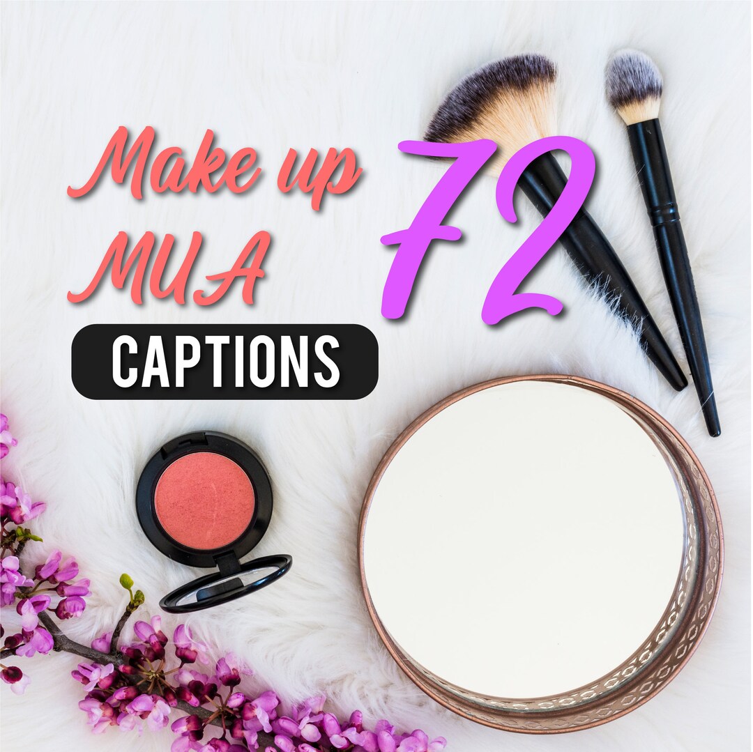 72 MUA Instagram Caption Template for Makeup Artists, Canvas Prints Etsy