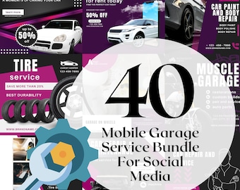 40 Mobile garage service Templates mechanic Instagram post car garage car repair branding social media post, Instagram post, Instagram Canva