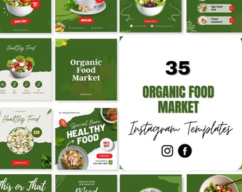 35 agricoltori di modelli di post Instagram modificabili per servizi di mercato di alimenti biologici