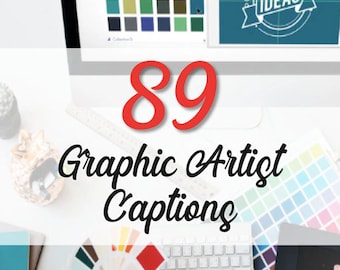 89 Modello di didascalie Instagram per artisti grafici, didascalia Instagram, progettazione grafica, feed Instagram, social media, contenuti di coinvolgimento, didascalie