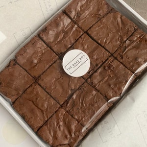 Belgian Chocolate Brownie Box, Set of 12, Letterbox Gift