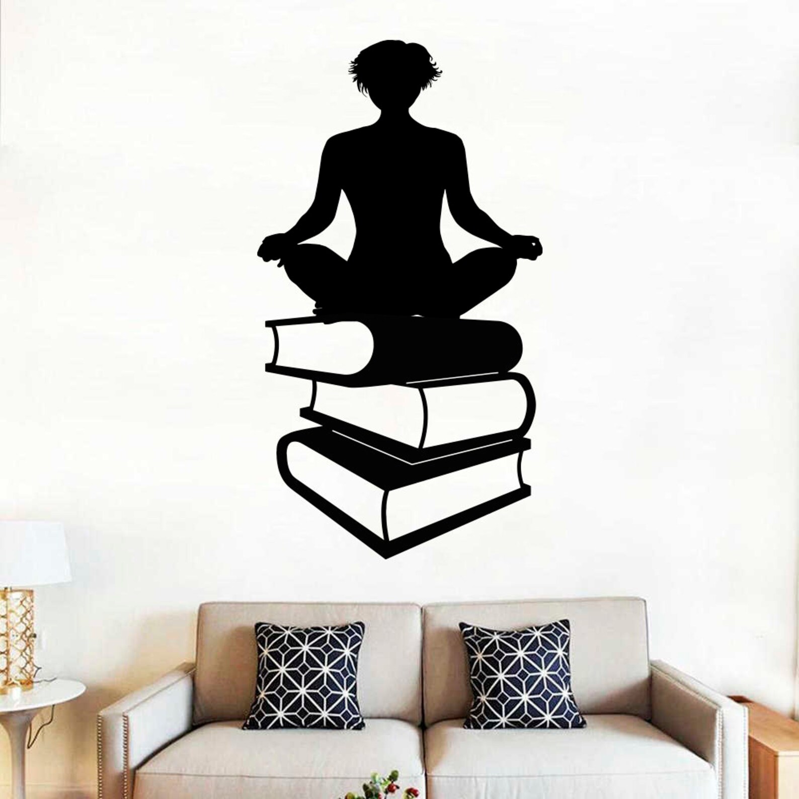 Books Wall Decal / Reading Wall Decal / Library Wall Decal / Etsy