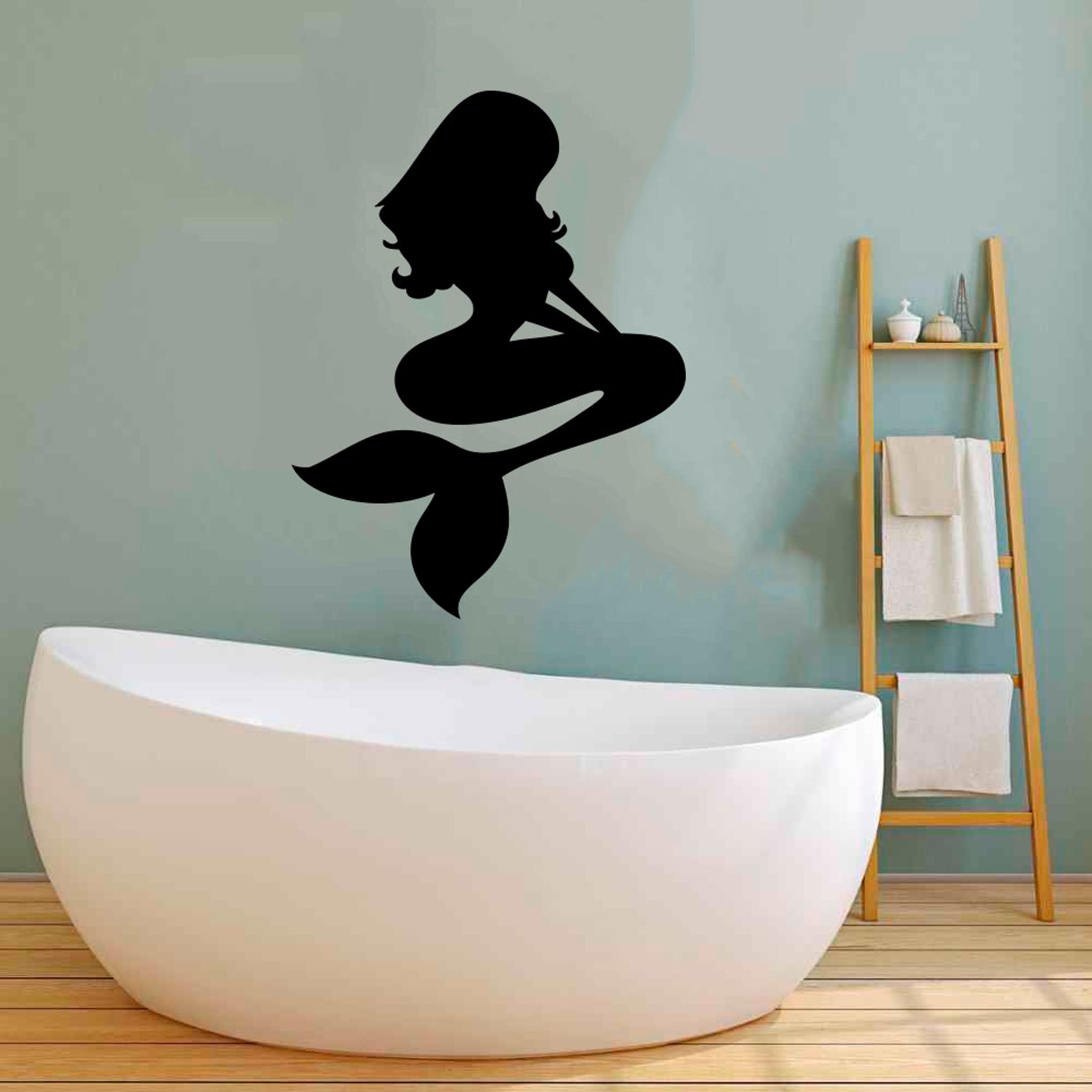 Mermaid Wall Decal / Little Wall Sticker / Mermaid Wall Art / Etsy