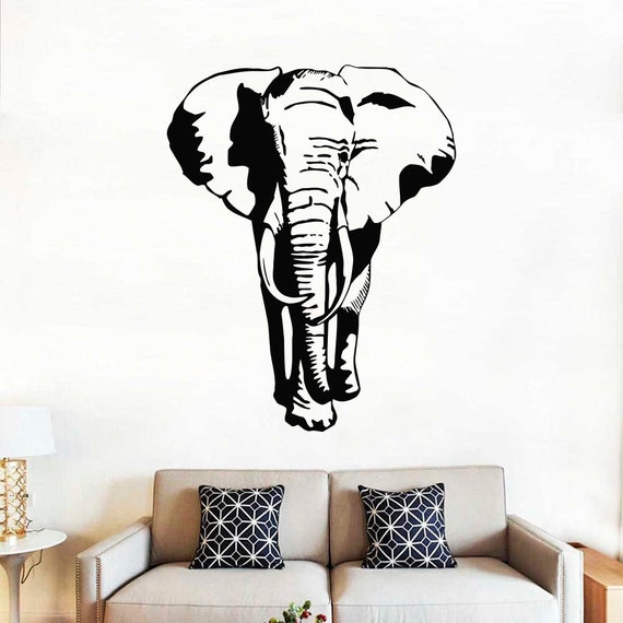 Elephant Decal / Elephant Wall Decal / Elephant Wall Etsy