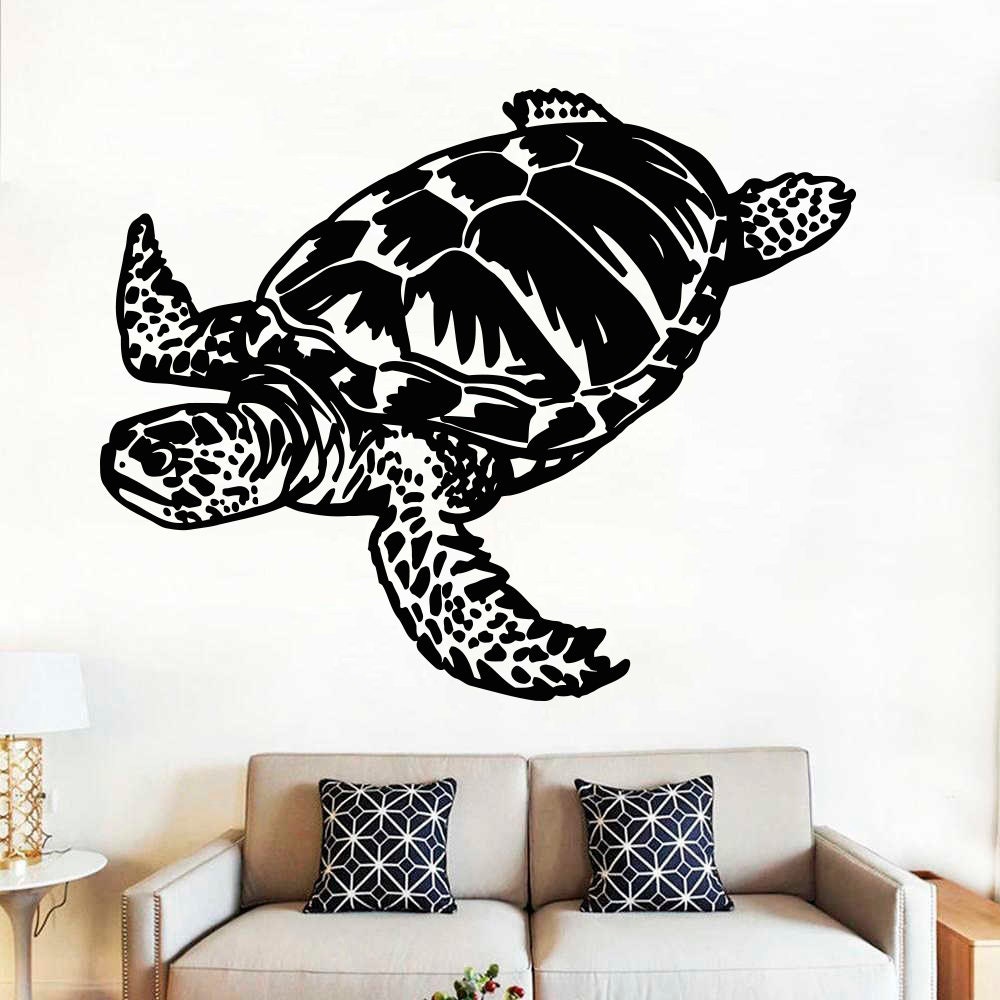 Turtle Wall Decal / Turtle Wall Sticker / Turtle Wall Decor Etsy