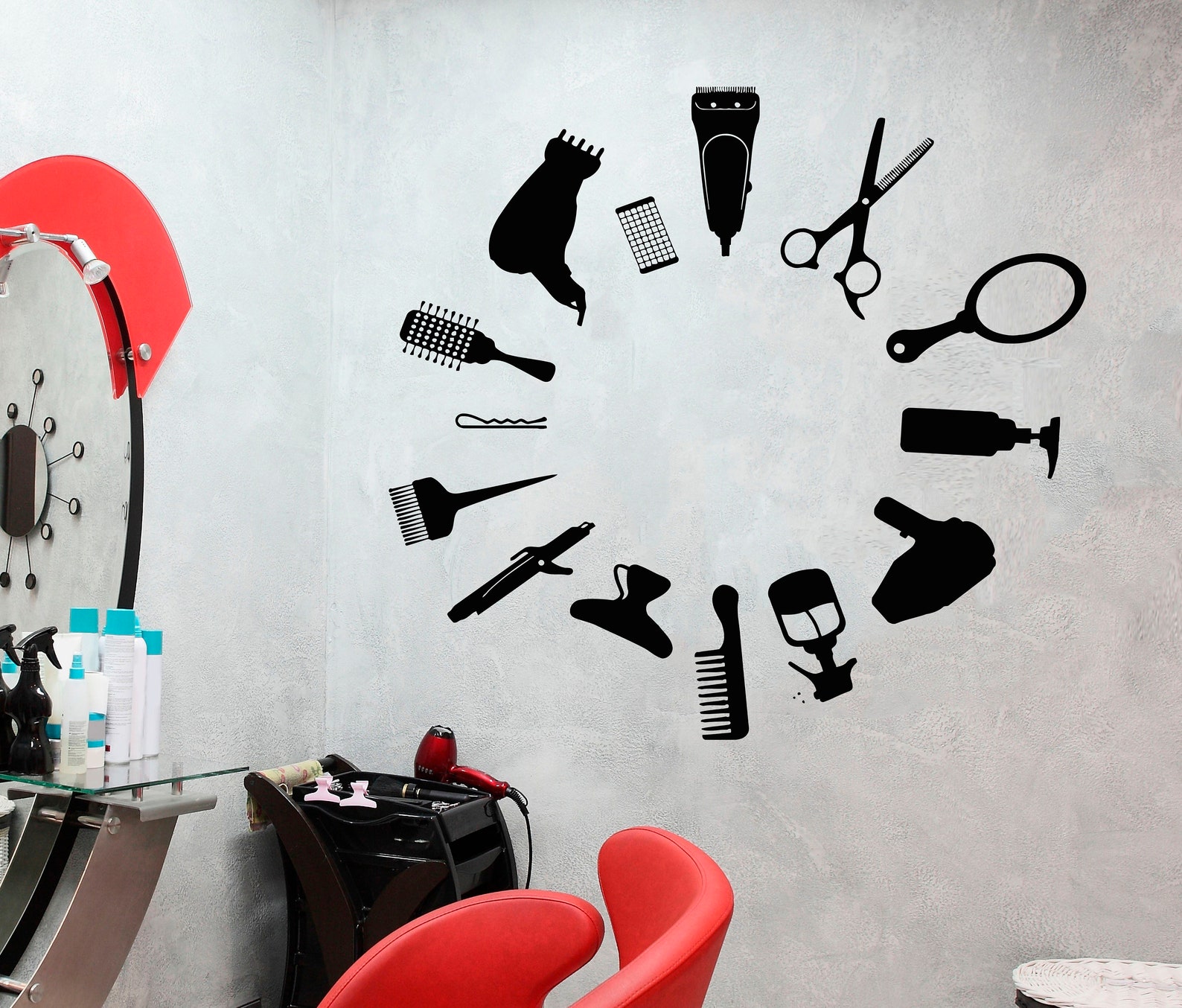 Hair Salon/ Wall Window Decal/ Sticker Hair Stylist/ Hair Etsy