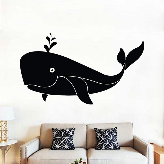 Whale Wall Decal / Whale Wall Sticker / Whale Wall Decor 694D Etsy