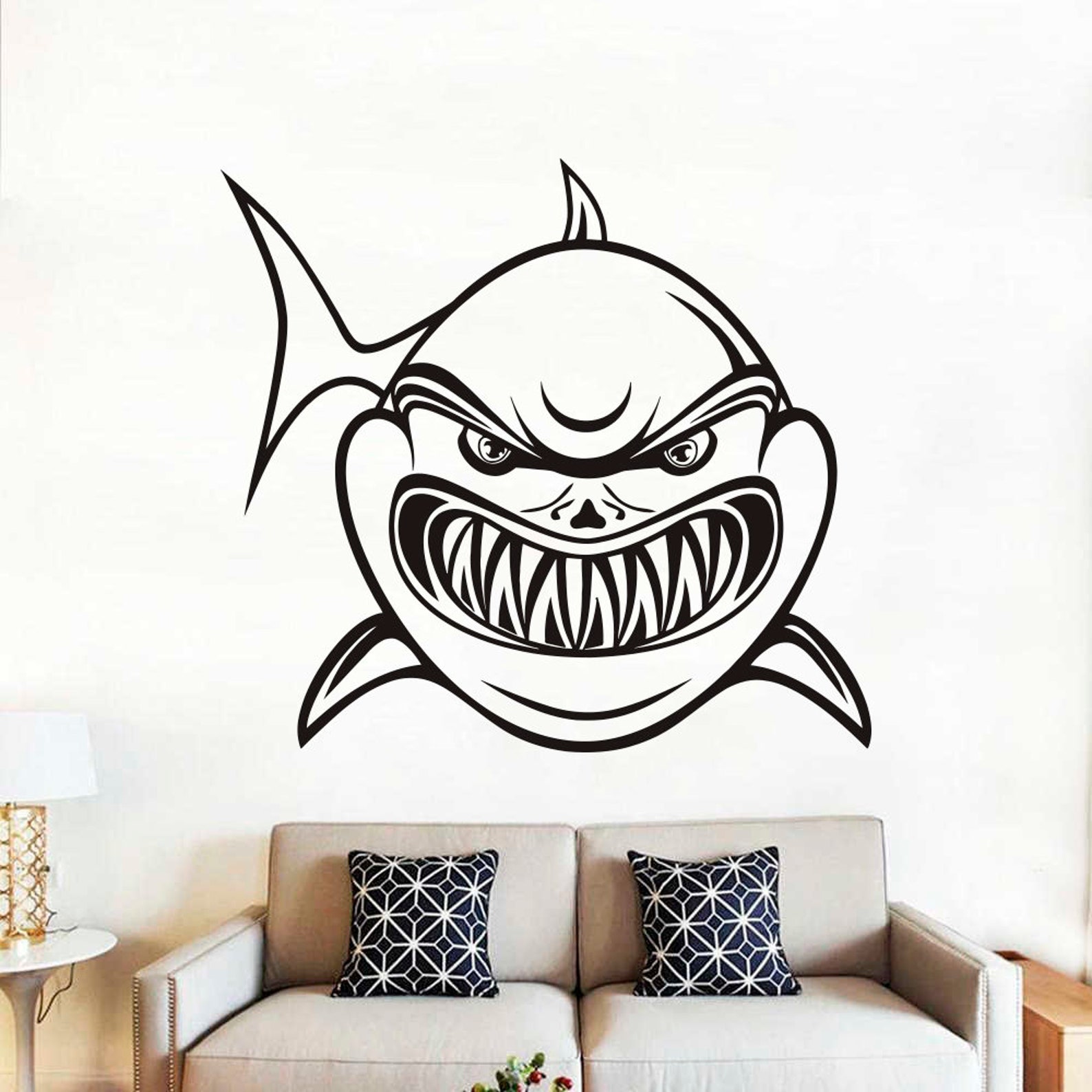 Shark Wall Decal / Shark Wall Sticker / Shark Wall Decor for Etsy