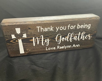 Godfather Gift, Godfather Sign, Godfather Birthday Gift, Godfather Christmas Gift, Godfather Gift From Godchild, Personalized Godfather Gift