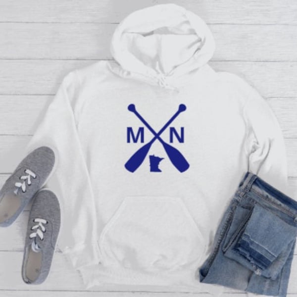 Minnesota Hoodie, Minnesota Paddle Hoodie, Minnesota State, State Shirt, State Hoodie, State Gift, Minnesota Gift