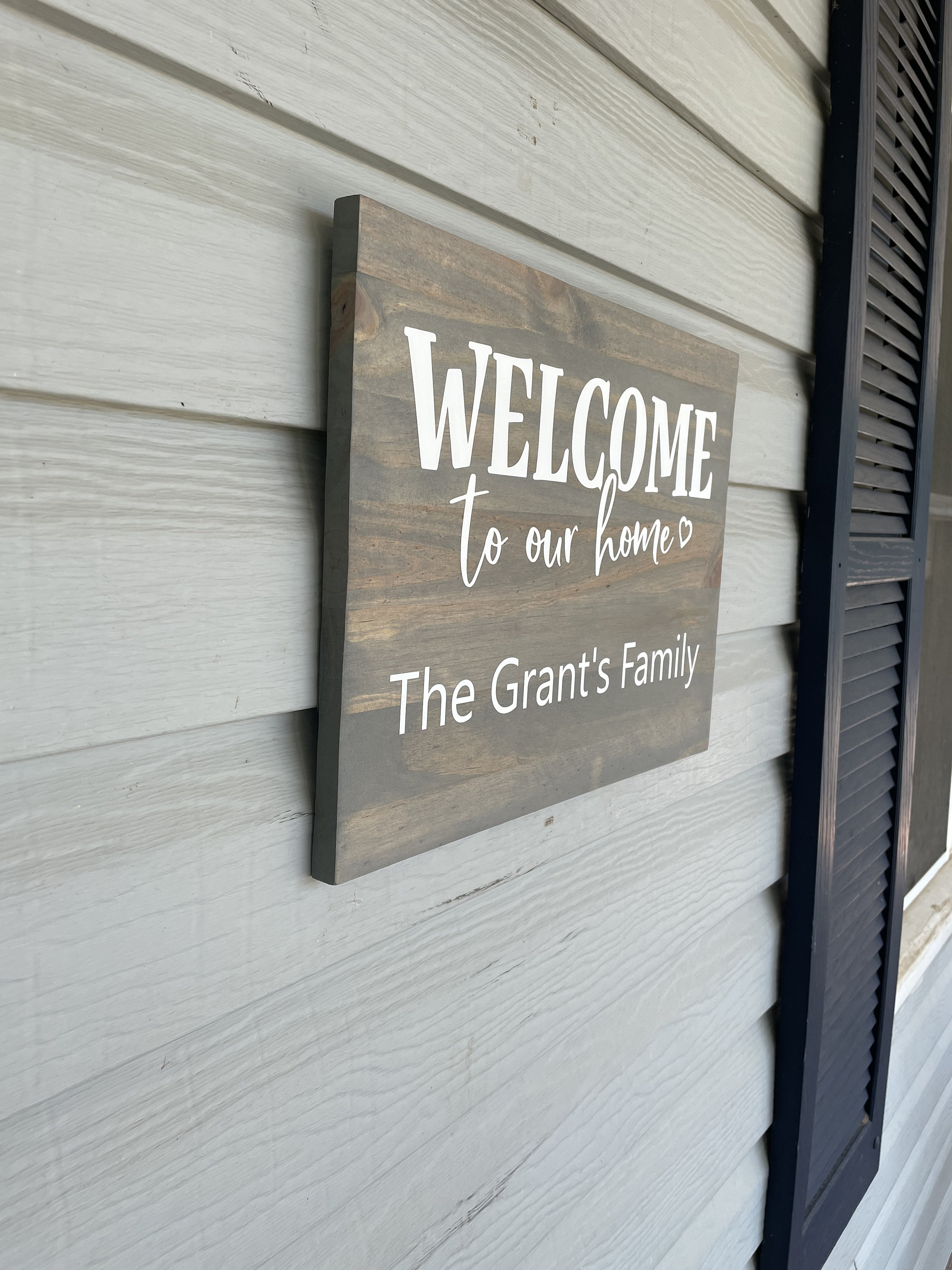 Welcome to Our Home Sign, Front Porch Sign, Family Name Sign, Home Sign ...