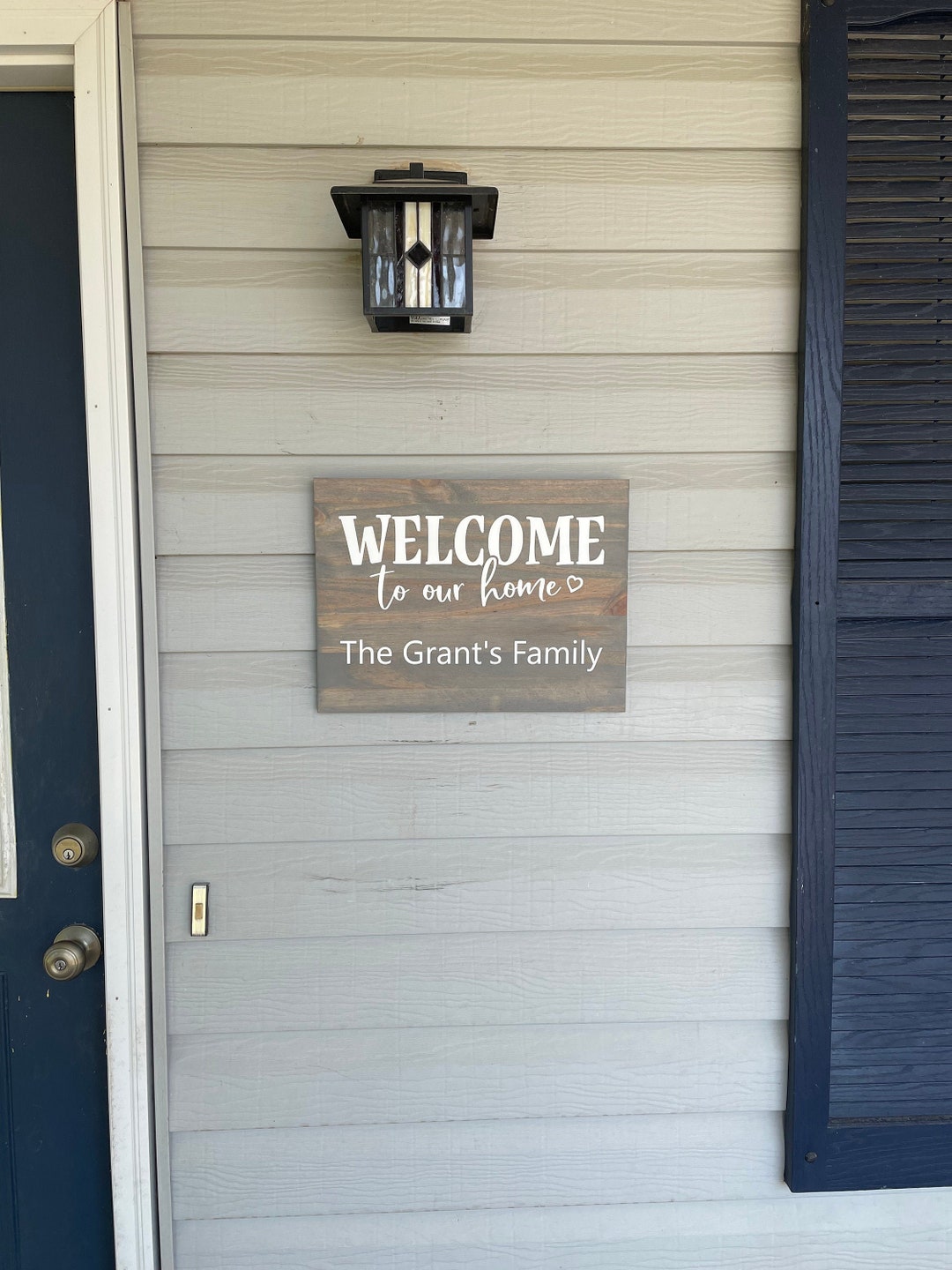 Welcome to Our Home Sign, Front Porch Sign, Family Name Sign, Home Sign ...
