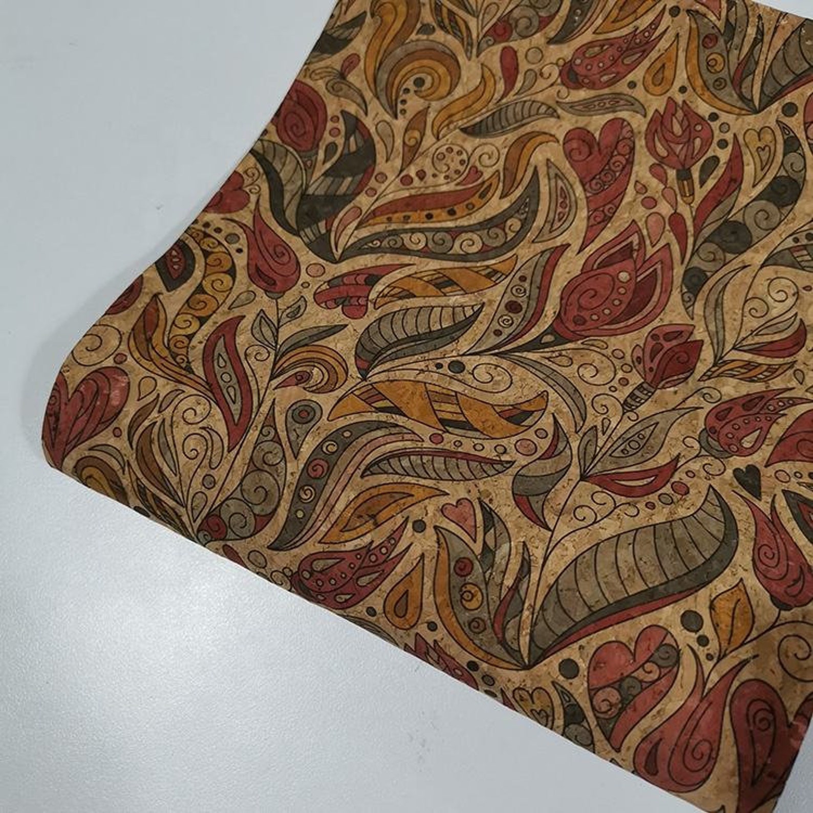 Natural Cork Fabric/ Cork Leather Fabric/ Eco Friendly Fabric/ Etsy